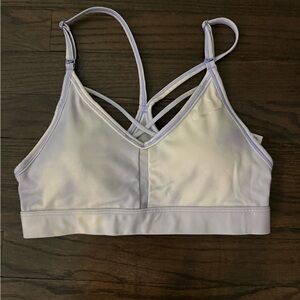 Nike Purple & White Crisscross Sports Bra